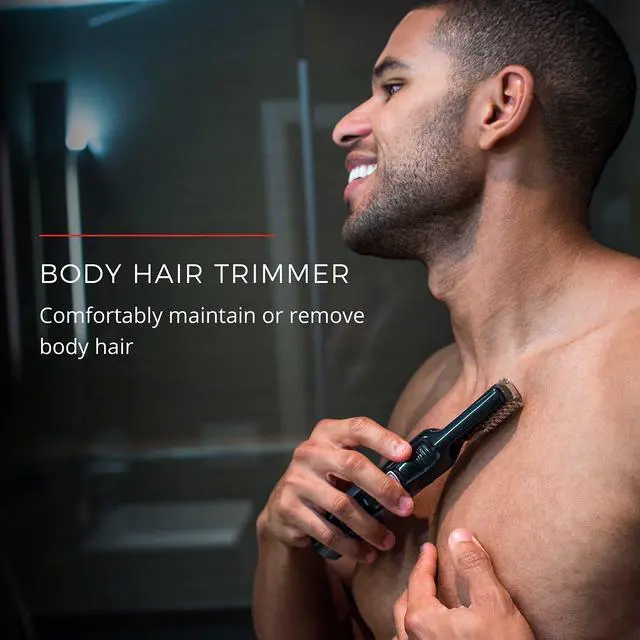 Alt view image 4 of 7 - Head to Toe Advanced Rechargeable Powered Body Groomer Kit, Beard Trimmer (10 Pieces), 6.3 Inch
