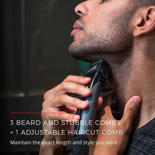 Alt view image 7 of 7 - Head to Toe Advanced Rechargeable Powered Body Groomer Kit, Beard Trimmer (10 Pieces), 6.3 Inch
