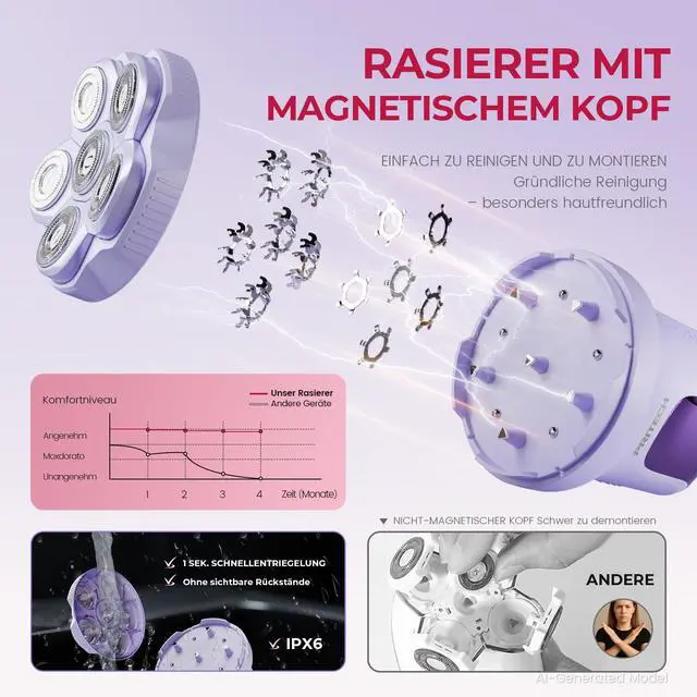 Alt view image 5 of 7 - Electric Razors for Women Legs, Electric Shaver for Women