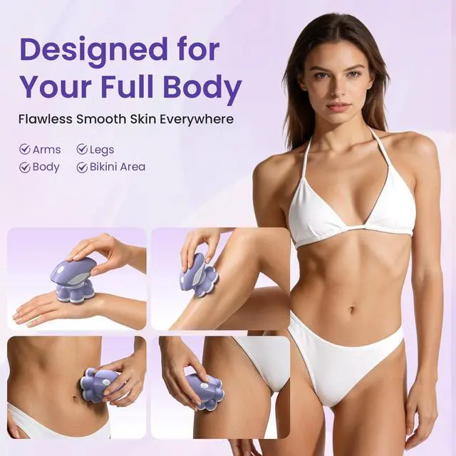 Alt view image 2 of 7 - 7D Electric Razors for Women Legs, Silky-Smooth Full Body Shaver