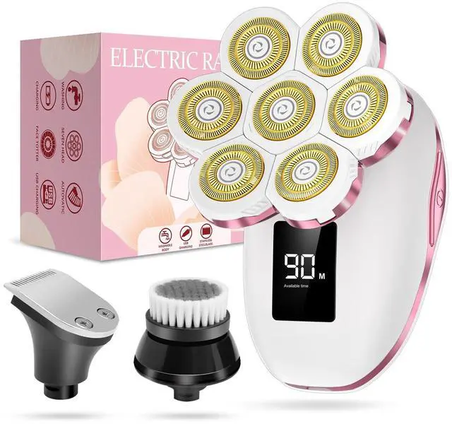 Main image of 3-in-1 Electric Razors for Women, 7D Hypoallergenic Blades, Painless Shaver