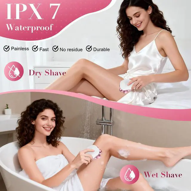 Alt view image 4 of 7 - 3-in-1 Electric Razors for Women, 7D Hypoallergenic Blades, Painless Shaver