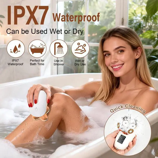 Alt view image 5 of 7 - 2-in-1 Electric Razors for Women, Sensitive Skin, Legs & Bikini Area
