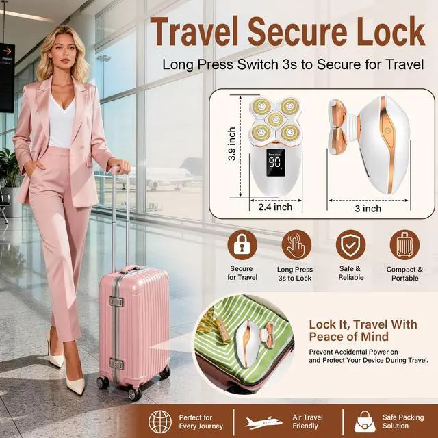Alt view image 7 of 7 - 2-in-1 Electric Razors for Women, Sensitive Skin, Legs & Bikini Area