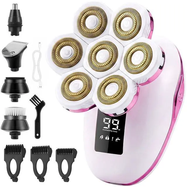 Main image of Electric Razors for Women, 7D Electric Shaver for Women, 5 in 1 Lady Shavers, Wet/Dry Bikini Trimmer for Women, Rechargeable Facial Hair Removal, Painless Face Razor for Arms Legs Armpit Pubic Area