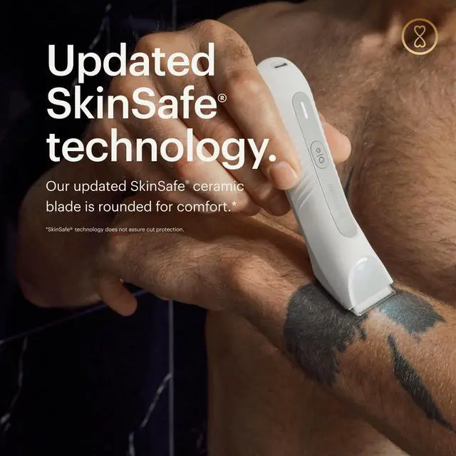 Alt view image 4 of 7 - The Lawn Mower® 3.0 Plus - Groin, Body & Bikini Hair Trimmer, Updated SkinSafe® Trimmer Blade, Waterproof Wet/Dry Groomer, USB-C Rechargeable, Mens & Women's Wireless Shaver, White Hot
