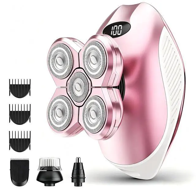 Main image of Electric Razors for Women, 5-in-1 Rechargeable Body Shaver - Waterproof Wet Dry Hair Remover - Trimmer for Lady Face Underarms Bikini,Lips,arms, Legs