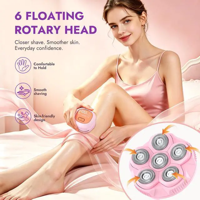 Alt view image 2 of 7 - Electric Razor for Women, Painless Body Hair Shaver Cordless Bikini Trimmer