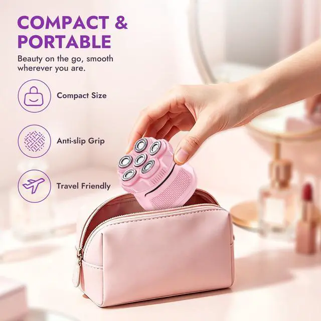 Alt view image 6 of 7 - Electric Razor for Women, Painless Body Hair Shaver Cordless Bikini Trimmer