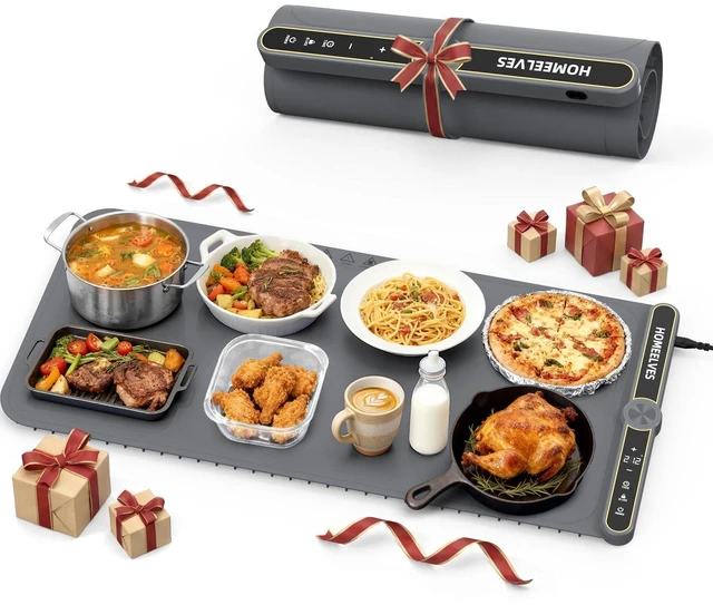 Main image of Warming Mat for Food,Rapid Heating Food Warming Mat | Warming Tray,9 Temp Setting,6H Timer,Warming Pads for Food,Rollable Food Warmers for Parties Buffet