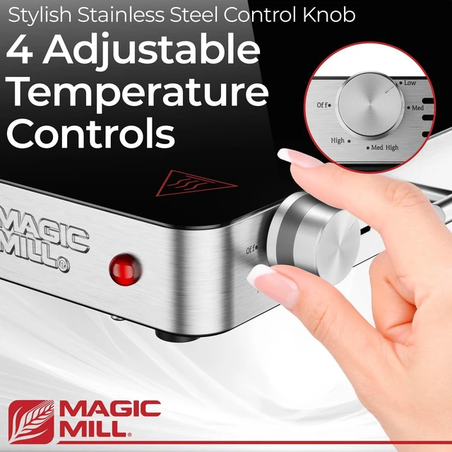 Alt view image 6 of 7 - Premium-Grade Glass Food Warmer for Parties Buffet, XL Stainless Steel Modern Electric Warming Tray, Adjustable Temperature Control, Advanced Precision-Engineered Heating System Size-21x16