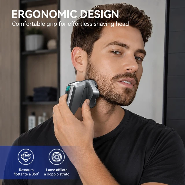 Alt view image 7 of 7 - 7D Electric Head Shaver for Bald Men, Electric Razor for Men | Magnetic Detachable Floating Heads with Dual Speed, IPX6 Waterproof Wet Dry Shaver, Bald Head Shavers with LED Display
