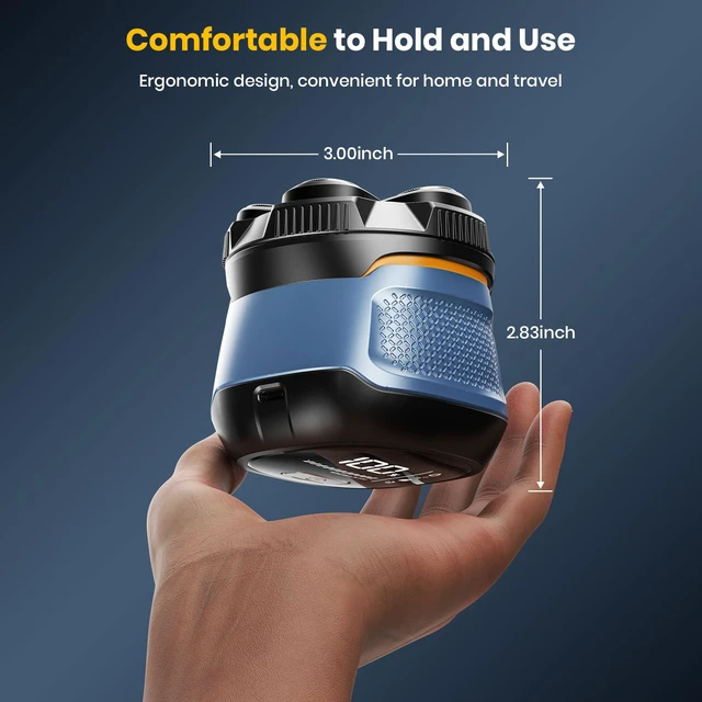 Alt view image 6 of 7 - Head Shavers for Bald Men, 2026 6D Magnetic 2-Speed Head Shaver | IPX7 Waterproof Wet/Dry Head Shavers for Men, Mens Head Shaver Bald, USB-C 120-Min Runtime, LED Display & Travel Lock