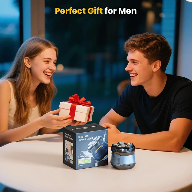 Alt view image 7 of 7 - Head Shavers for Bald Men, 2026 6D Magnetic 2-Speed Head Shaver | IPX7 Waterproof Wet/Dry Head Shavers for Men, Mens Head Shaver Bald, USB-C 120-Min Runtime, LED Display & Travel Lock