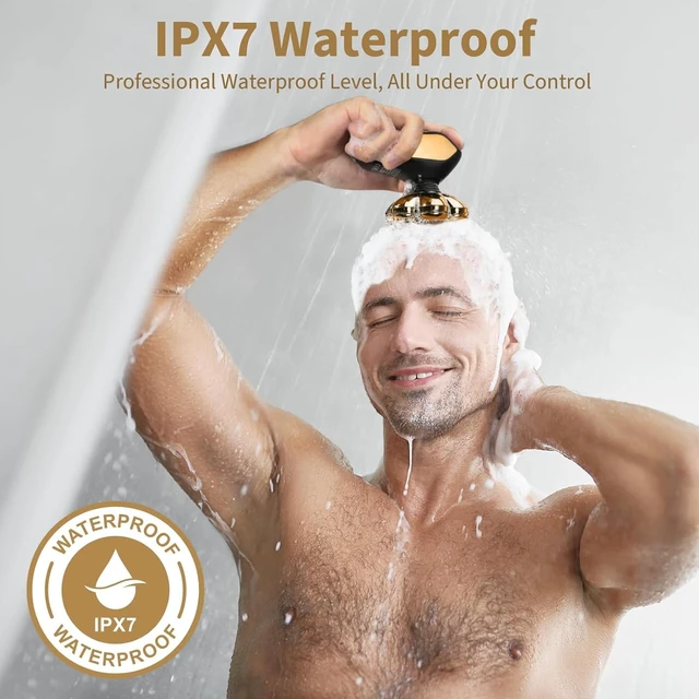 Alt view image 3 of 7 - Head Shavers for Bald Men: 5-in-1 Electric Razor - IPX7 Waterproof Shaving Grooming Kit for Balder - Turbo Speed & Precision Blades (Ink Gold)