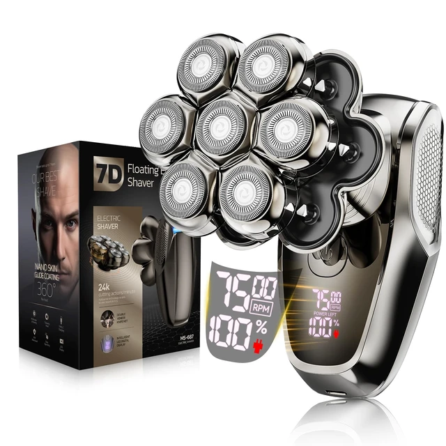 Main image of Head Shavers for Bald Men: Electric Shaver -Father's Day - IPX7 Waterproof Electric Razor - Wet & Dry Bald Razor with Type-C Charge - LED Display - Gifts