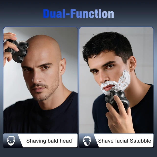 Alt view image 6 of 7 - PRO 7D Head Shaver for Bald Men - 2026 New Electric Bald Head Shaver | Dual Speed Power, 7D Floating Magnetic Shaver Head, Smooth Close Shave, IPX6 Waterproof, Wet/Dry Use, LED Display,Travel Lock