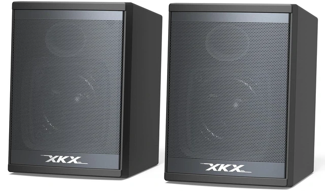 Main image of Computer Speakers for Desktop PC, External Speakers for Laptop Monitor, USB Plug-N-Play, Wired, Desk PC Gaming Speakers with 2.0 Stereo Loud Sound, Punchy Bass, Switchable L/R Channels, Volume Knob