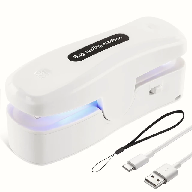 Main image of Mini Bag Sealer with Cutter, USB-C Rechargeable 2 in 1 Heat Sealer for Plastic Bags, Portable Handheld Bag Resealer