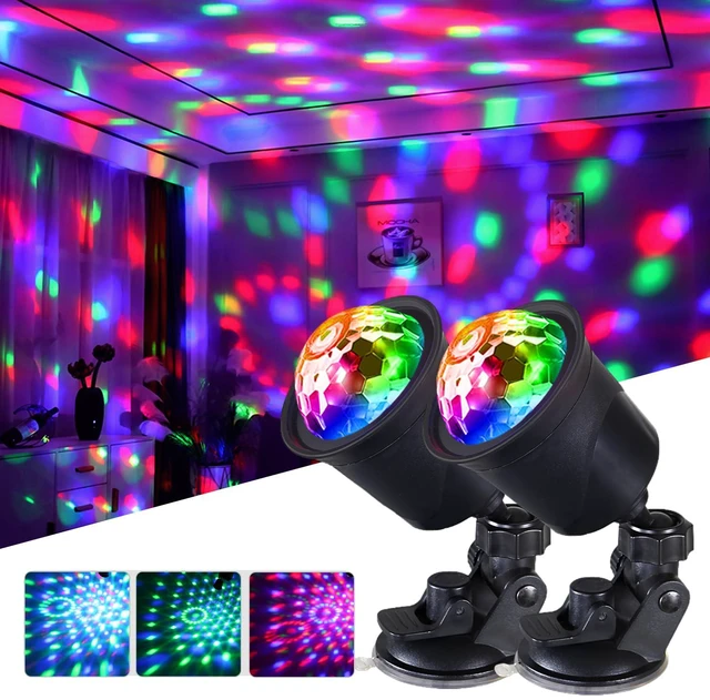 Main image of 2-Pack Rechargeable Disco Ball Light Indoor Sound Activated Party Lights | Portable Party Lights Disco Ball Lights USB for Home Car Room Dance Gifts Birthday Karaoke Halloween Christmas Decorations