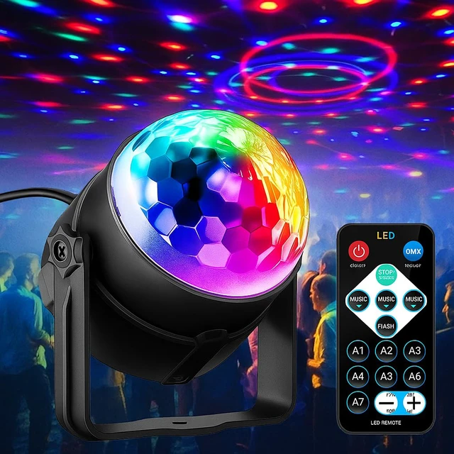 Alt view image 4 of 4 - LED Party Light, Sound Activated with Remote Control, 7 Color Modes, 3.27-inch