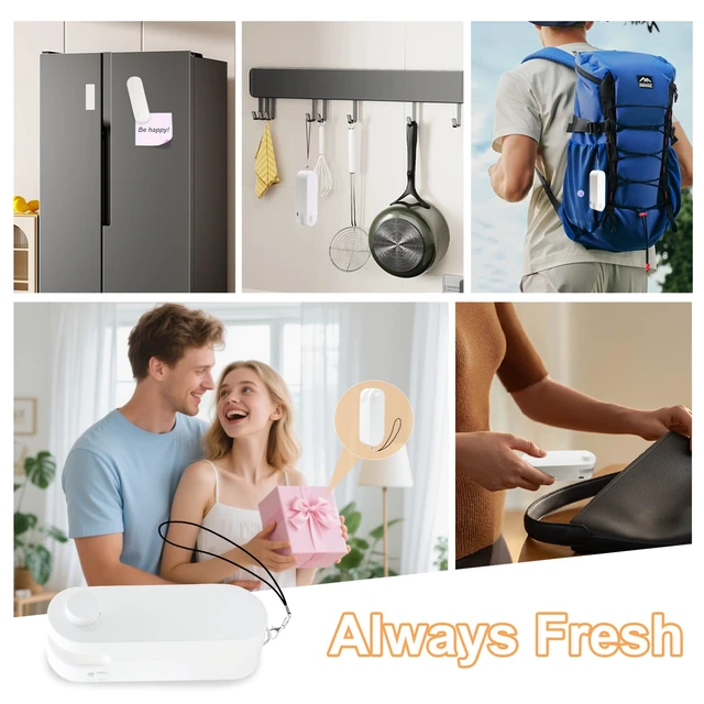 Alt view image 2 of 6 - 2-in-1 Bag Sealer with Cutter & Magnet, Rechargeable Mini Heat Sealing Machine for Chips, Snacks, Food Storage, Portable Handheld Sealer with Dual Temperature Settings, for Kitchen, Travel, Camping