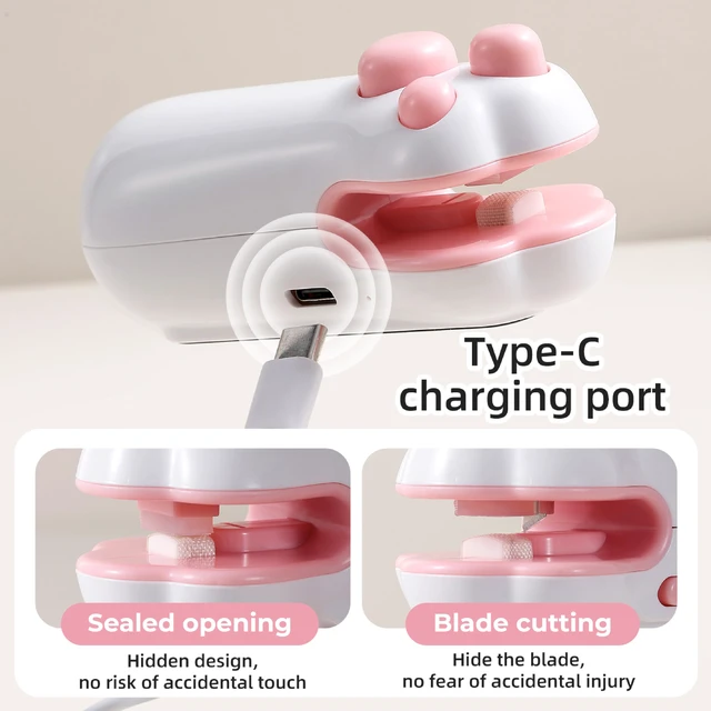 Alt view image 5 of 7 - 2 in 1 Mini Bag Sealer with Cutter & Magnet Rechargeable Cat Paw Pink White | Rechargeable, Portable, USB Type-C cable, Heat Bag Sealer Resealer Machine for Chip, Plastic Bags Heat Seal Tool