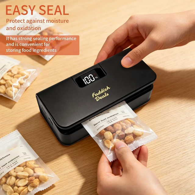 Alt view image 4 of 7 - Mini Bag Sealer, Rechargeable Heat Sealer and Cutter, 4.7" | Portable Bags Sealer with LED Power Display & 6 Adjustable Gears, Press and Seal for Chips Snacks Mylar Plastic Bags