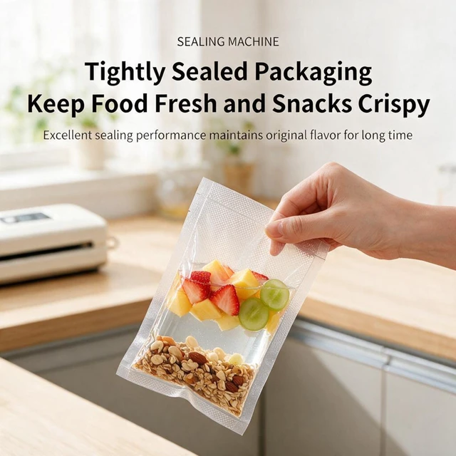 Alt view image 4 of 6 - Mini Bag Sealer & Cutter, USB-C Rechargeable, 6-Gear Adjustable Heat, LED Display, Magnetic, for Chips/Snacks/Mylar/Plastic, No Preheating, Freshness Keeper, Portable Travel Gadget, White