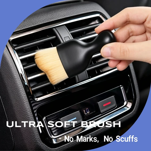Alt view image 5 of 7 - 9 Pcs Car Detailing Brushes Kit, Car Interior Cleaning Tool with Cleaning Gel