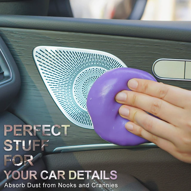 Alt view image 3 of 7 - 2Pack Cleaning Gel for Car Cleaning Putty Car Slime for Cleaning Car Detailing Putty Detail Tools Car Interior Cleaner Automotive Car Cleaning Kits Keyboard Cleaner Blue Purple (320g/11.2oz)