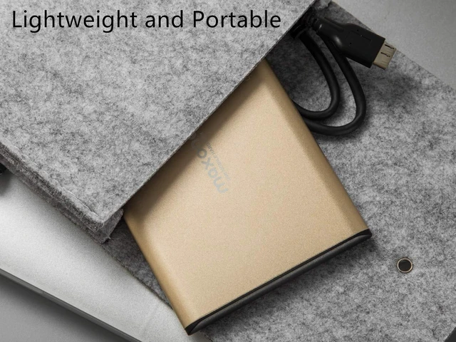 Alt view image 4 of 6 - 500GB Ultra Slim Portable External Hard Drive HDD USB 3.0 Compatible | with PC, Laptop - Gold