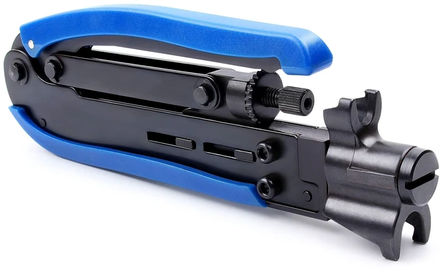Main image of Coax Compression Tool - Crimper for RG6, RG11, RG59 F-Connectors | WIDE APPLICATION - Built for cable TV, satellite dish, off-air antenna and security camera installations, plus automotive aud