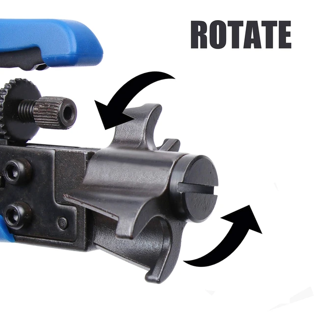 Alt view image 4 of 7 - Coax Compression Tool - Crimper for RG6, RG11, RG59 F-Connectors | WIDE APPLICATION - Built for cable TV, satellite dish, off-air antenna and security camera installations, plus automotive aud