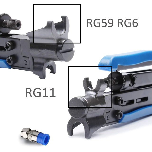 Alt view image 5 of 7 - Coax Compression Tool - Crimper for RG6, RG11, RG59 F-Connectors | WIDE APPLICATION - Built for cable TV, satellite dish, off-air antenna and security camera installations, plus automotive aud