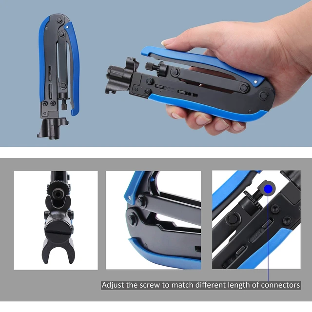 Alt view image 6 of 7 - Coax Compression Tool - Crimper for RG6, RG11, RG59 F-Connectors | WIDE APPLICATION - Built for cable TV, satellite dish, off-air antenna and security camera installations, plus automotive aud