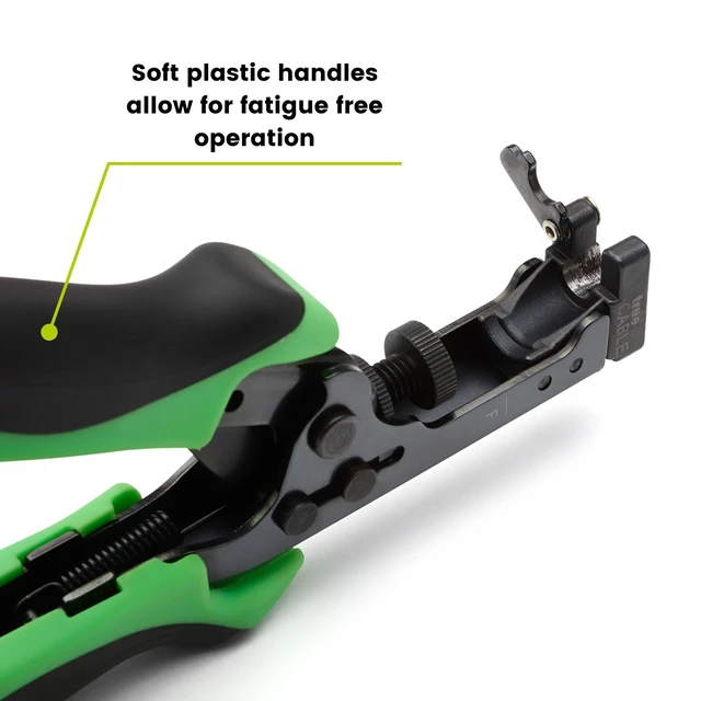 Alt view image 2 of 6 - F Connector Compression Tool, Adjustable for RG6, RG 6 Quad Shield, & RG59 F-Connectors, Coax Cable Crimper