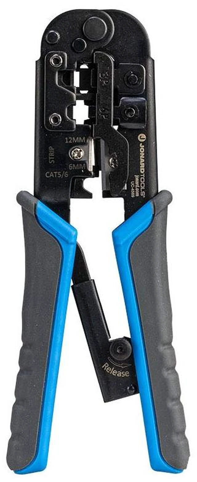 Main image of UC-4569 Pass-Through 6-in-1 Modular All-in-One Cut, Strip, and Crimping Tool for Video, Telecom, Datacom and More, Blue