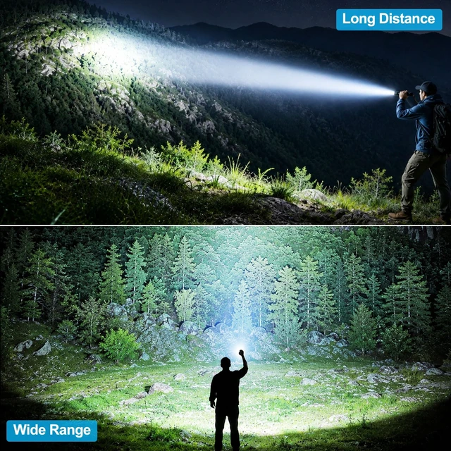 Alt view image 5 of 7 - Rechargeable LED Flashlights High Lumens, 99,000 Lumens Bright Flashlight 7 Modes with COB Work Light, Powerful Flash Light for Home Camping Outdoor Emergency