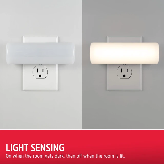 Alt view image 3 of 7 - Ultrabrite LED Light Bar, Night Light Plug into Wall | 100 Lumens, On Auto Off Switch, Bright Plug in Nightlight for Adults, Hallway, Garage, Utility Rooms and More