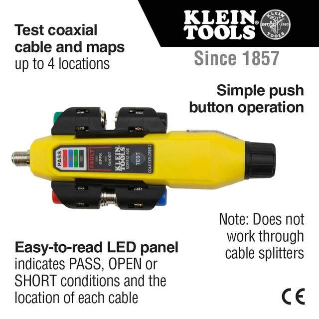 Alt view image 2 of 7 - VDV512-101 Coax Explorer 2 Tester and 4 Remotes Cable Tester | Push Button Operation For Wire Tracing, Testing and Mapping Coaxial Cable up to four locations