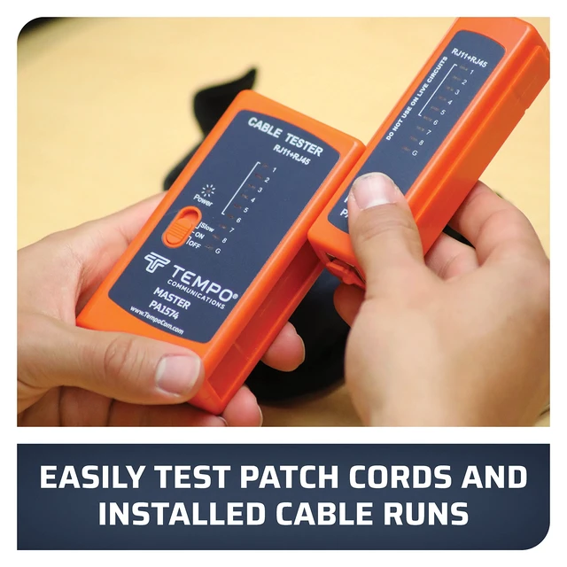 Alt view image 4 of 7 - PA1574 RJ45 Network Cable Tester, Ethernet Cable Tester, Cat5 Cable Tester for RJ11, RJ12 | CAT5E, CAT6 (Professional Grade)