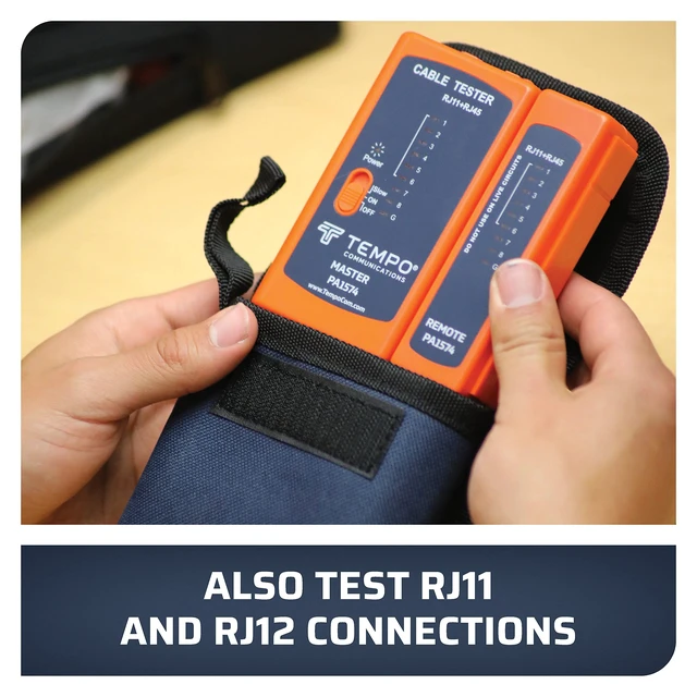 Alt view image 6 of 7 - PA1574 RJ45 Network Cable Tester, Ethernet Cable Tester, Cat5 Cable Tester for RJ11, RJ12 | CAT5E, CAT6 (Professional Grade)