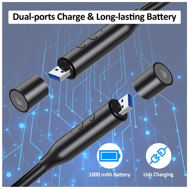 Alt view image 3 of 7 - 2 Pack Neck Book Lights, 3 Colors & 3 Brightness Levels, Flexible 380° Neck Light Rechargeable, LED Reading Lights for Books in Bed, 80 Hrs Lasting, Perfect for Reading, Knitting, Crafts, Repairs