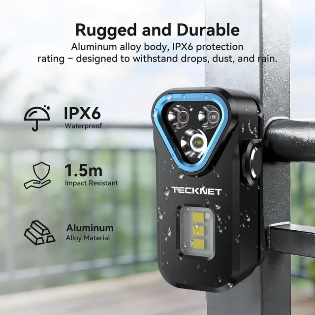 Alt view image 7 of 7 - EDC Flashlight Clip-on Light, Rechargeable Mini Pocket Flashlight | 650 Lumens, 7 Lighting Modes, Magnetic Flash Lights, IPX6 Waterproof, Small Keychain Light for Outdoor or Home Emergencies