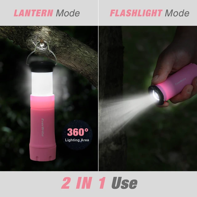 Alt view image 2 of 7 - 2-in-1 Mini Lantern and Flashlight 2 Pack, Zoomable Lantern | Zoomable Flashlight Lantern Camo, 3 Modes, Camping Essentials, Battery Powered Lantern for Hurricane, Hiking, Emergency, Home