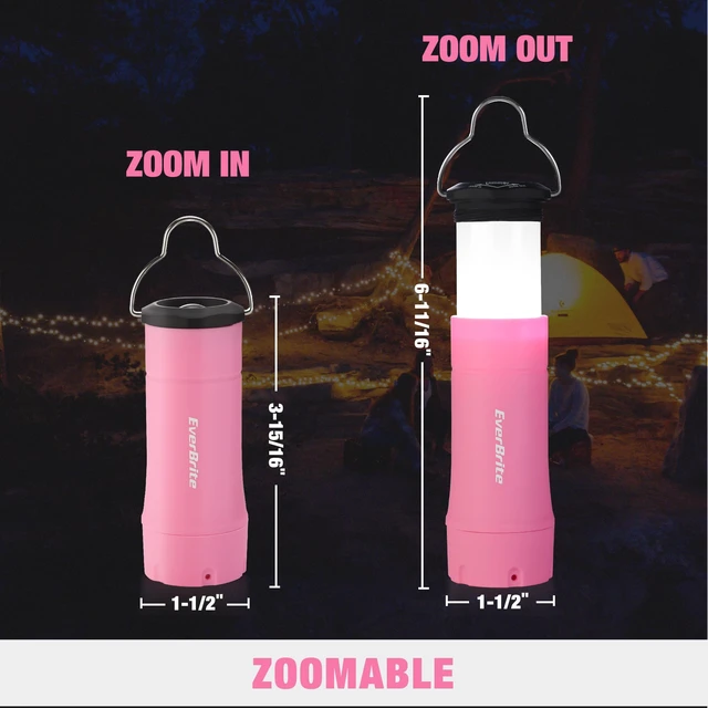 Alt view image 3 of 7 - 2-in-1 Mini Lantern and Flashlight 2 Pack, Zoomable Lantern | Zoomable Flashlight Lantern Camo, 3 Modes, Camping Essentials, Battery Powered Lantern for Hurricane, Hiking, Emergency, Home