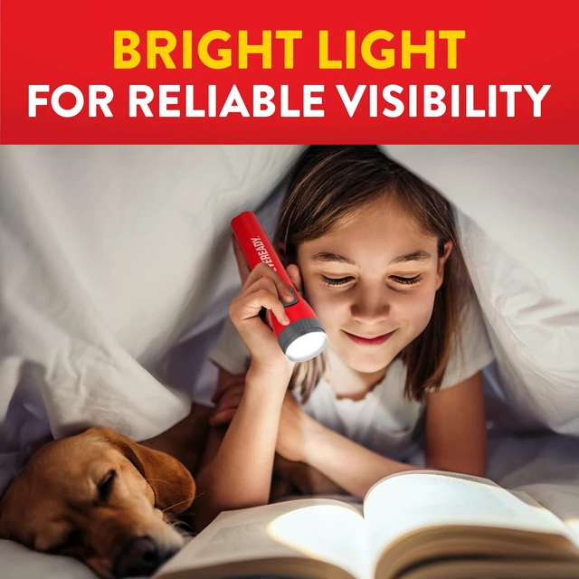 Alt view image 4 of 7 - LED Flashlight, Survival Gear and Camping Essentials, 8-Pack | Bulk flashlights for home use, flashlights for emergencies and outages, non-slip grip, AA batteries Included, blue/red