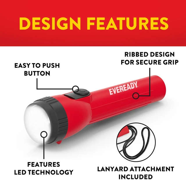 Alt view image 6 of 7 - LED Flashlight, Survival Gear and Camping Essentials, 8-Pack | Bulk flashlights for home use, flashlights for emergencies and outages, non-slip grip, AA batteries Included, blue/red