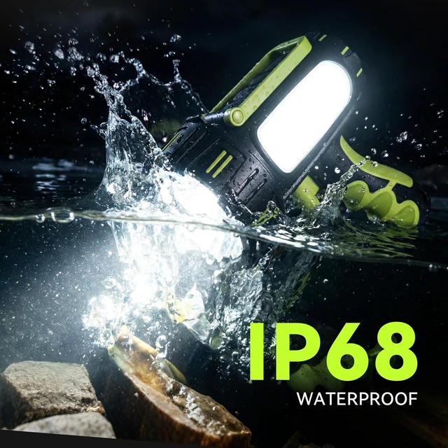 Alt view image 2 of 7 - Rechargeable Spotlight Flashlight, 100000 High Lumens Searchlight | IP68 Battery Powered Large Flashlights, Super Bright Handheld LED Spotlights for Hurricanes, Emergencies, Camping and Boating